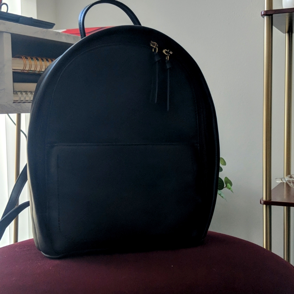 Vegan leather backpack